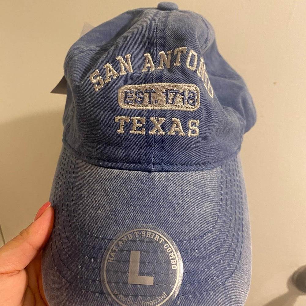 Blue San Antonio Texas Cap Large